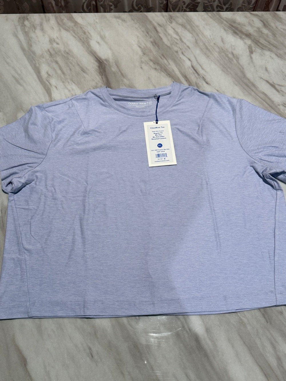 Outdoor Voices Lavender Short Sleeve Crop Tee